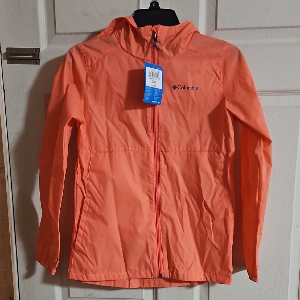 Columbia Girls’ Switchback II Rain Jacket: CORAL: NEW WITH TAGS: SIZE L (14/16)